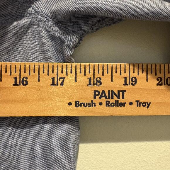 Abercrombie Kids Shirt Boys Size 11/12 Blue Button Down Long Sleeve Moose Logo - Picture 9 of 11